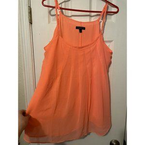 Lane Bryant Orange Strap Chiffon Tank size 14